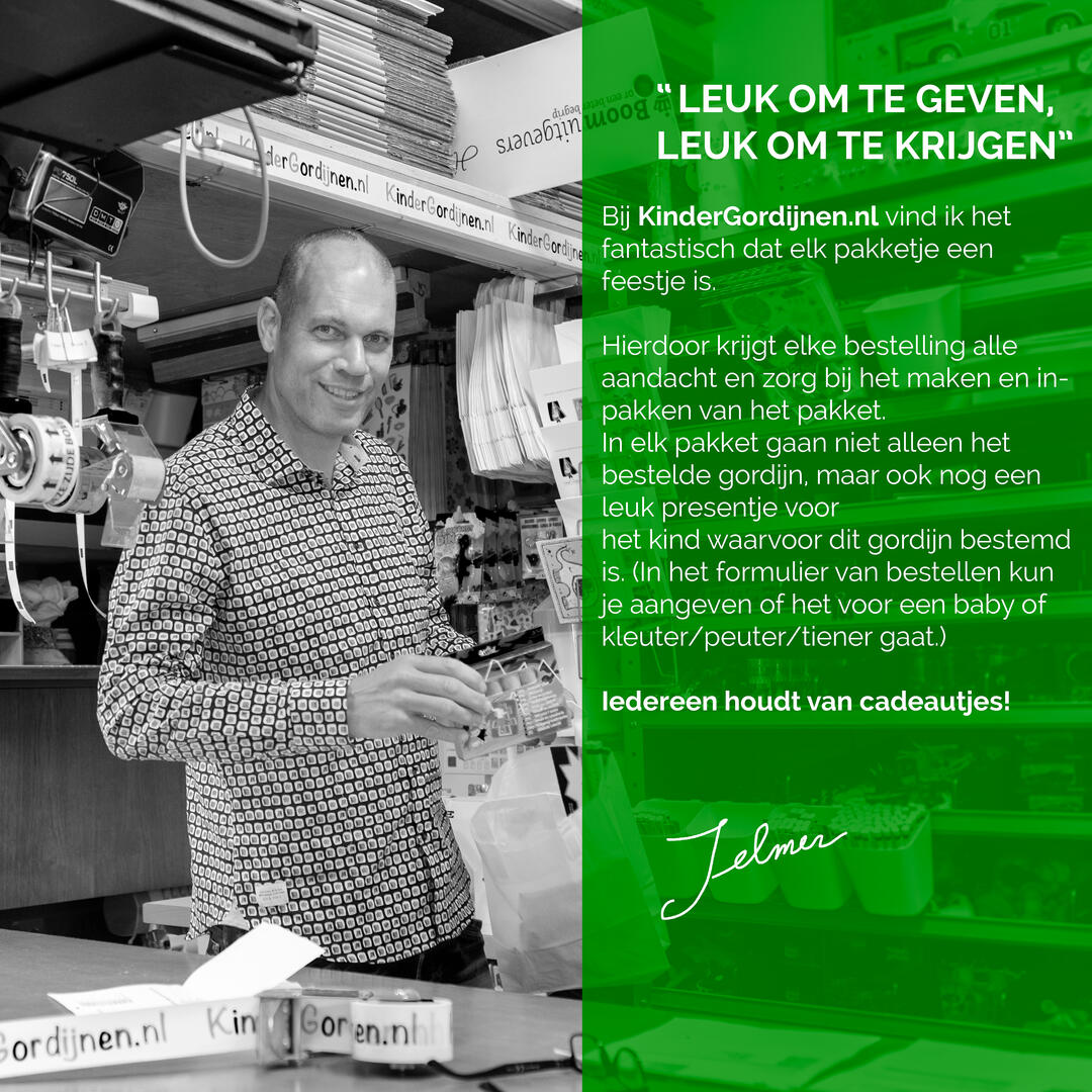 Persoonlijke service van kindergordijnen